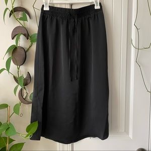 High Rise Midi Skirt